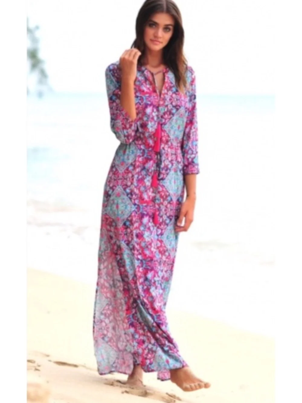 Seafolly Tapestry Long Line Casablanca Kaftan XL